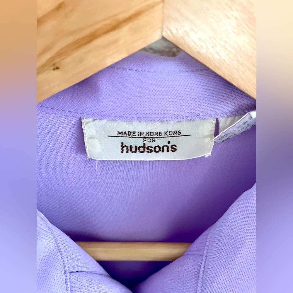 Vintage Lavender Ruffle Short Sleeved Blouse - Picture 4 of 12